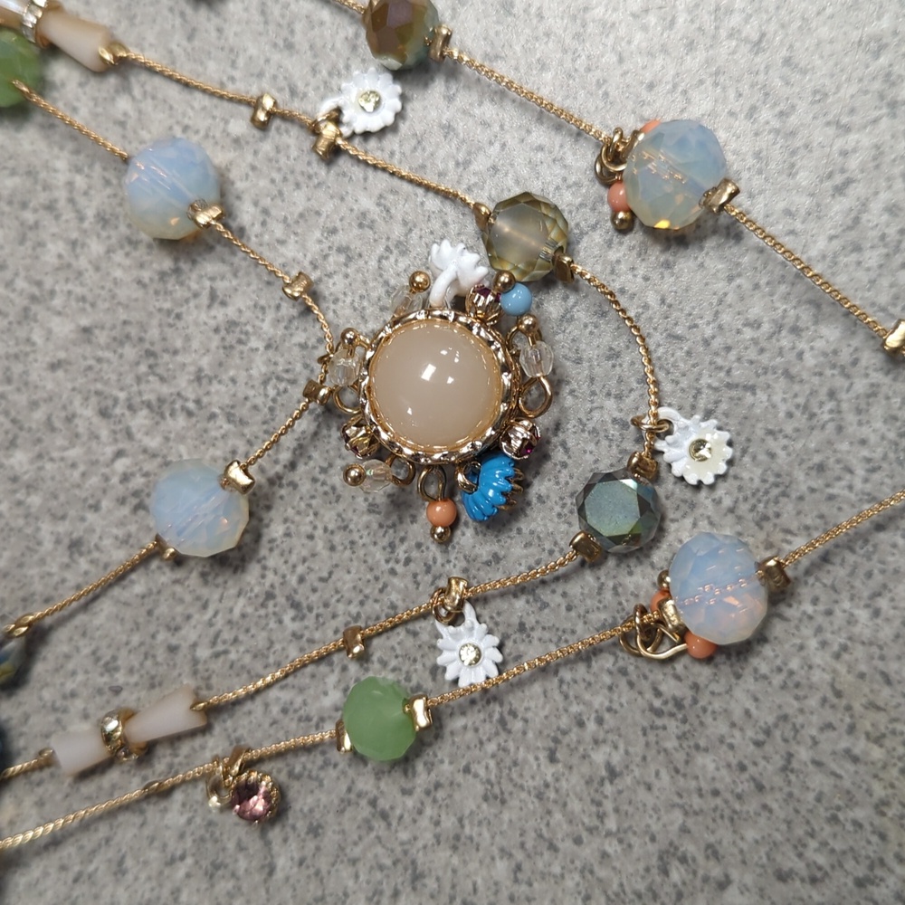 Betsey Johnson Woven Heart Layered Necklace NEW - Picture 4 of 5